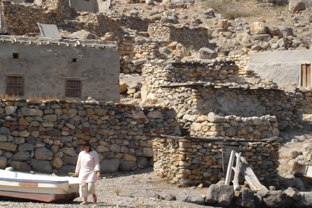 Mountain Stone Houses In Musandam