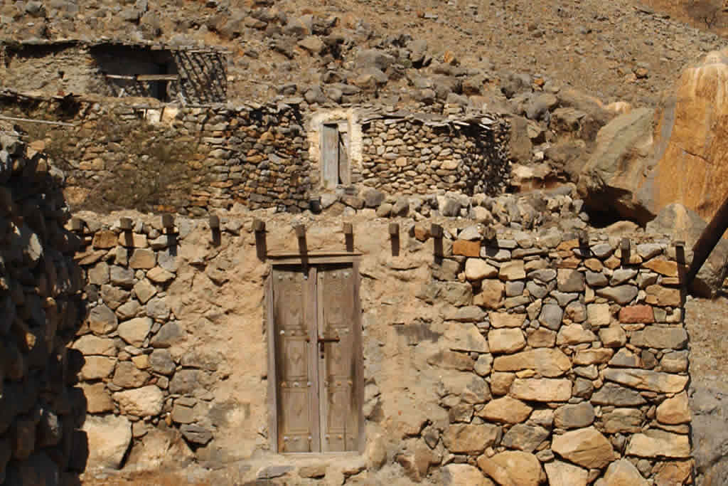 Mountain Stone Houses In Musandam